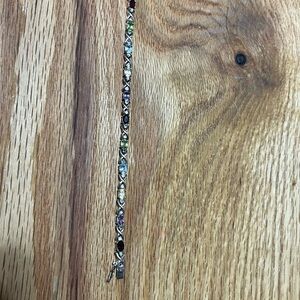 925 Silver Multi-gemstone and Diamond Bracelet